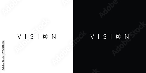 Unique and modern vision logo design