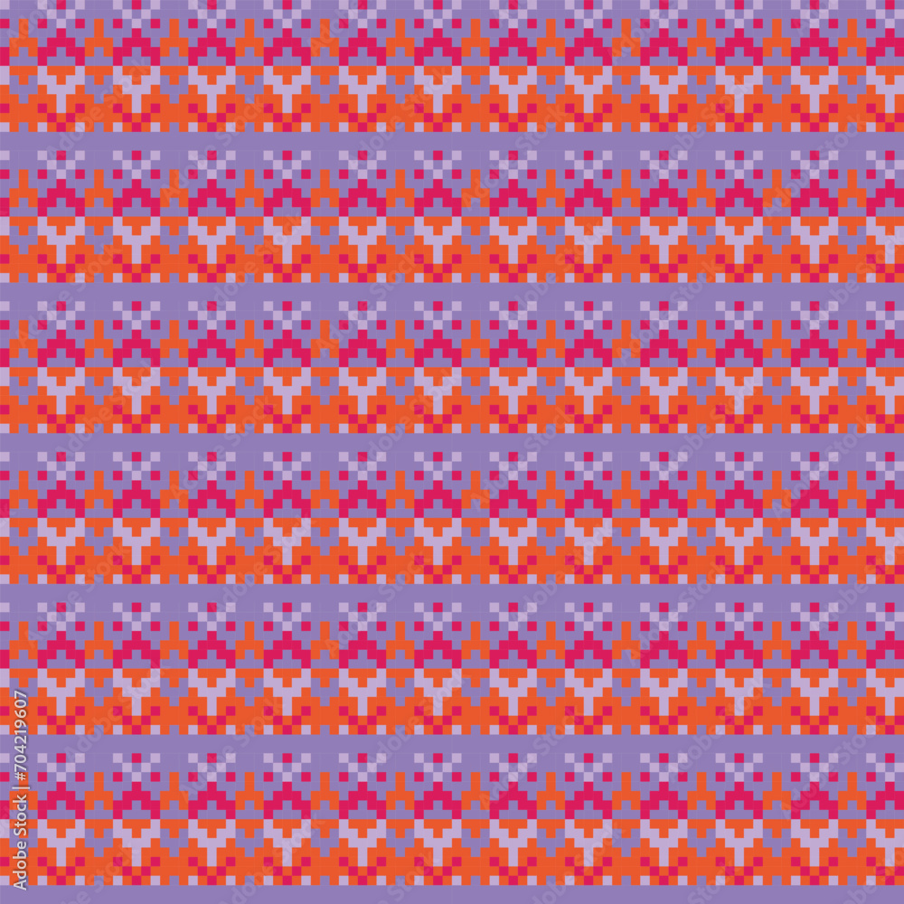 Colourful Chevron Fair Isle Seamless Pattern Design Colourful Chevron Fair Isle Seamless Pattern Design