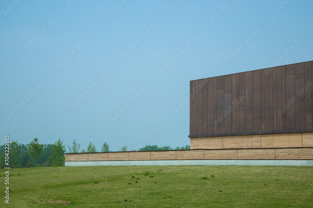 Fototapeta premium Erlitou Xiadu Ruins Museum, Luoyang City, Henan Province-Modern Abstract Architecture