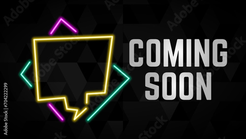 Futuristic Coming Soon Banner with Circular Brilliance and Modern Typography – Ideal for YouTube Videos, Presentations, Product Introductions, Web Pages, New Releases and much more! 