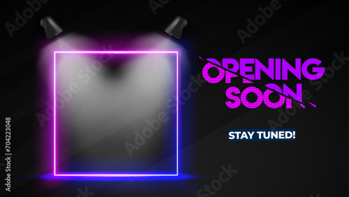 Futuristic Coming Soon Banner with Circular Brilliance and Modern Typography