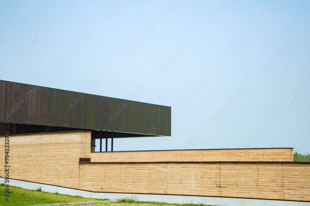 Fototapeta premium Erlitou Xiadu Ruins Museum, Luoyang City, Henan Province-Modern Abstract Architecture