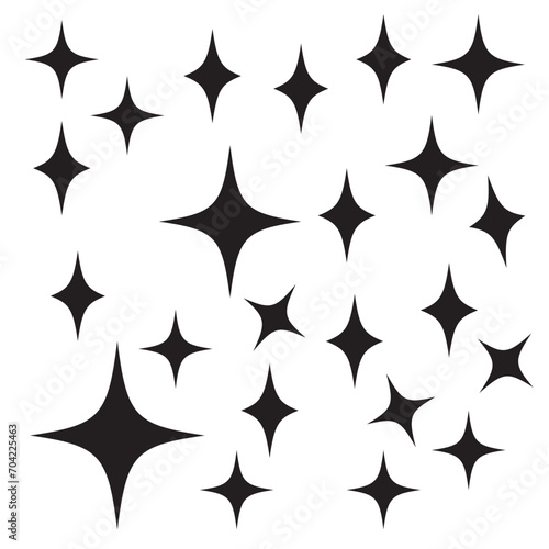 Twinkle star glittery sparkle. twinkle icon vector on white background.eps10