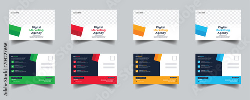 Modern Creative Corporate Post Card Template, Vector Template for Opening Invitation Editable, Professional Business Postcard Design, Event Card Design, Invitation Design, Direct Mail EDDM Template