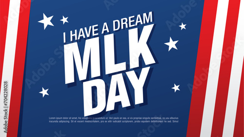 martin luther king day banner layout design, vector illustration