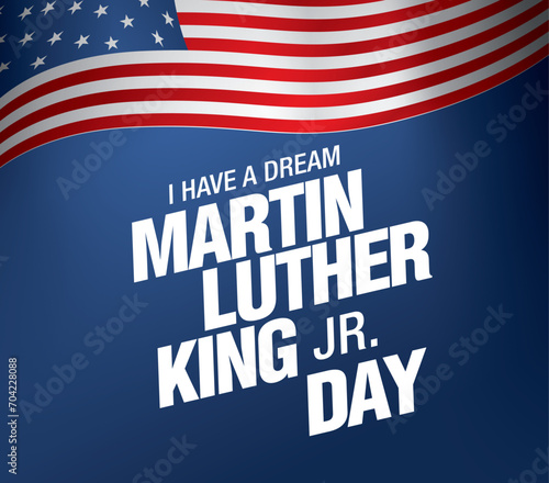 martin luther king day banner layout design, vector illustration