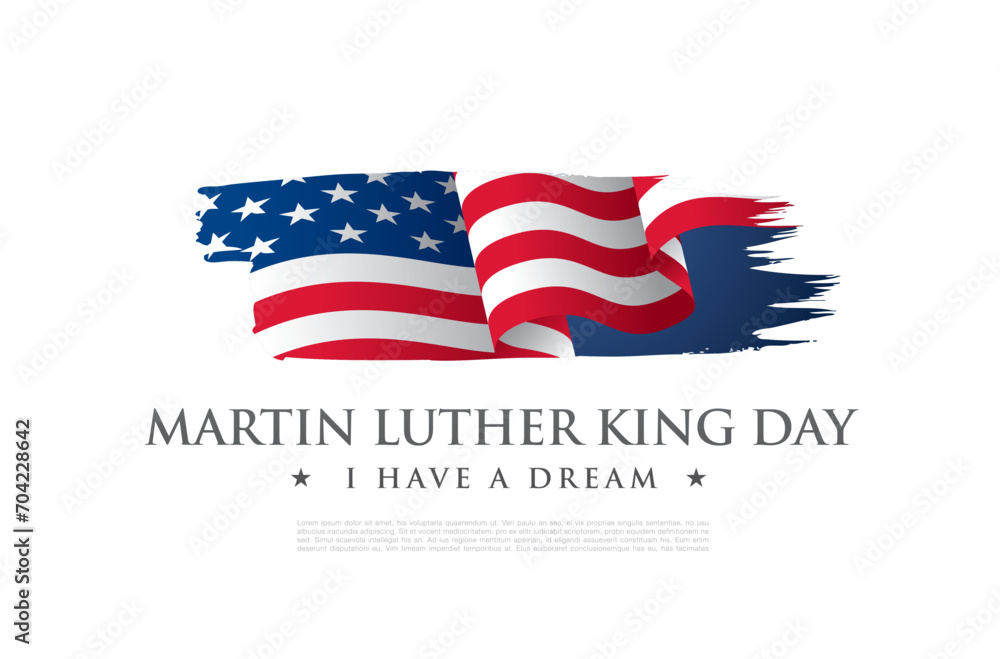 martin luther king day banner layout design, vector illustration