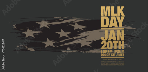 martin luther king day banner layout design, vector illustration