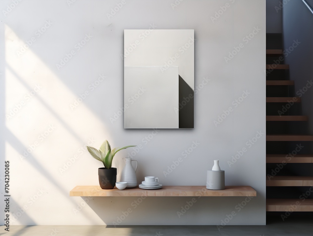 Artistic Canvas Print Mockup for Home and Gallery Decor - AI Generated Artistic Canvas Print Mockup for Home and Gallery Decor - AI Generated