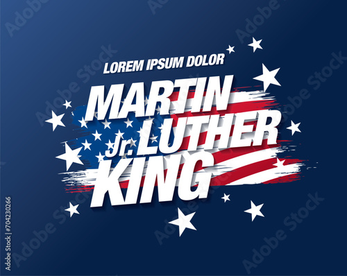 martin luther king day banner layout design, vector illustration