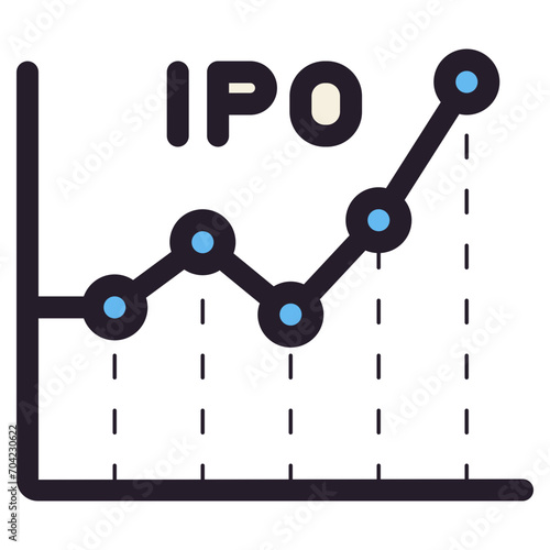 ipo stock graph icon