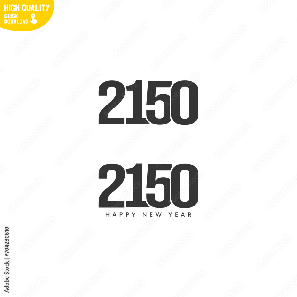 Creative Happy New Year 2150 Logo Design Creative Happy New Year 2150 Logo Design