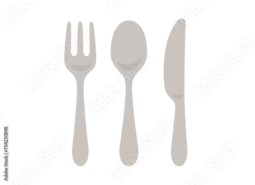 Knife, fork and spoon icon vector illustration