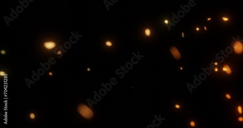 fire embers flying over for video overlay effects