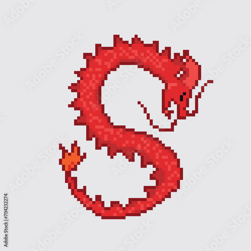 chinese dragon pixel art