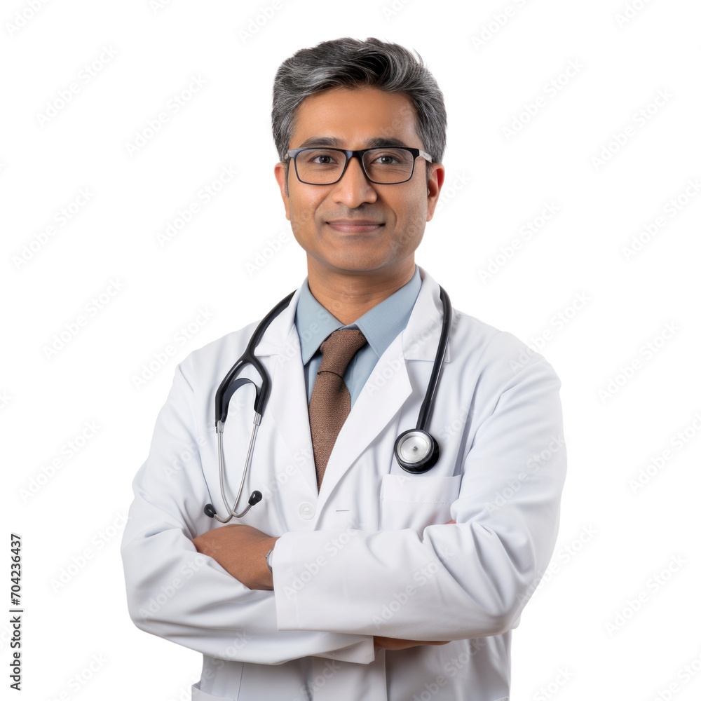 Fototapeta premium Professional medical specialist consultant doctor in white background