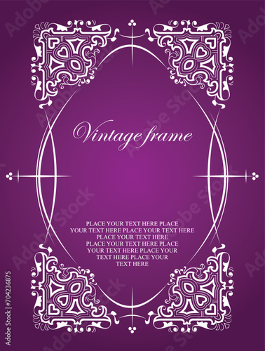 Colored vintage frame for designers