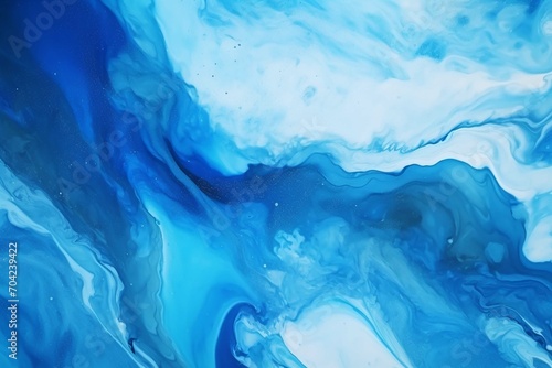Abstract art blue paint background with liquid fluid grunge texture © Areesha