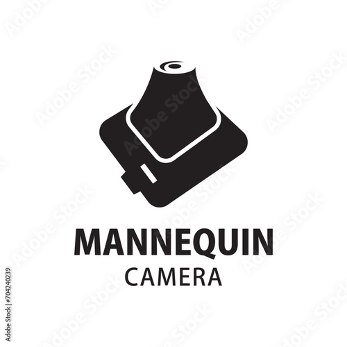 Combination logo camera and mannequin, double meaning logo for business logo