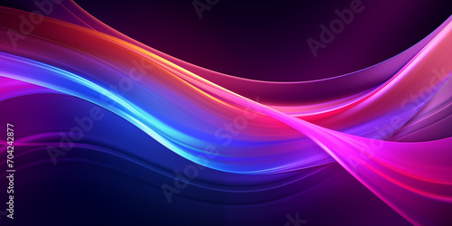 Purple and blue waves wallpapers that are free Bright abstract background with shining purple waves on dark Abstract flowing neon color wave.AI Generative 