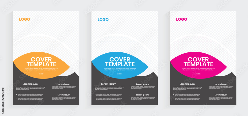 A4 annual report book cover design. Minimal business report cover graphic template. Geometric shape business flyers poster publication layout. Business portfolio brochure vector set. A4 annual report book cover design. Minimal business report cover graphic template. Geometric shape business flyers poster publication layout. Business portfolio brochure vector set.