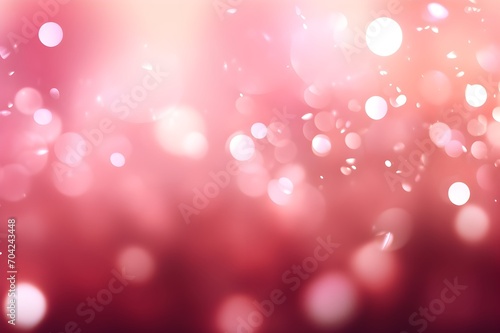 Abstract pink bokeh lights. Good for romantic and valentine background. Generative AI