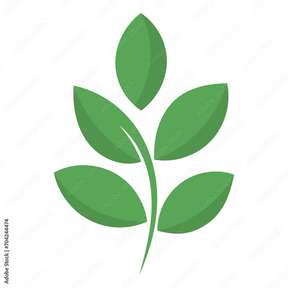 Green leaves vector eco design