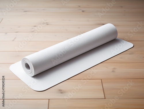 Tranquil Yoga Mat Mockup for Wellness and Fitness - AI Generated
