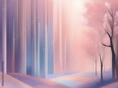 soft pastel dreamy landscape scene background. generative ai