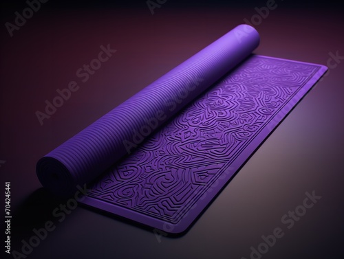 Tranquil Yoga Mat Mockup for Wellness and Fitness - AI Generated