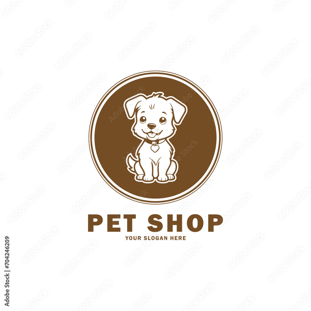 logo icon pet shop dog