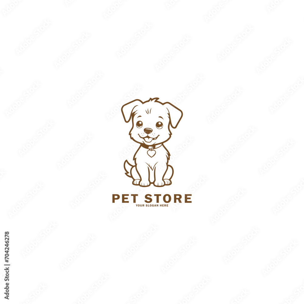 logo icon pet store vector design