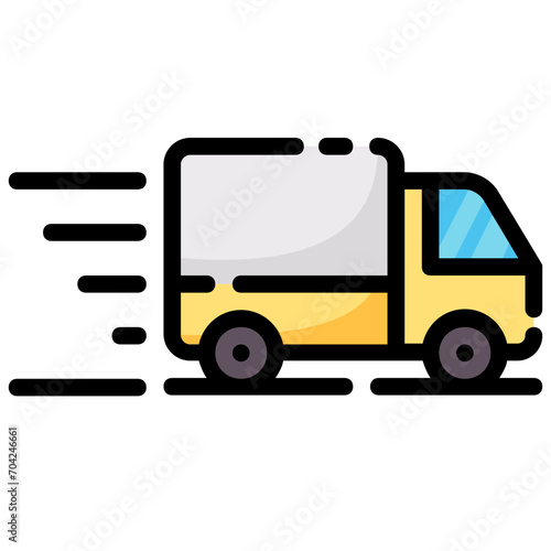 fast delivery filled outline icon