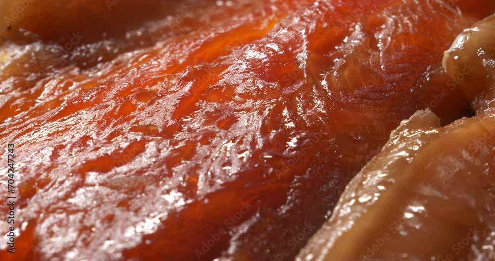 Smoked red fish fillet. A healthy product of dietary cuisine Smoked red fish fillet. A healthy product of dietary cuisine