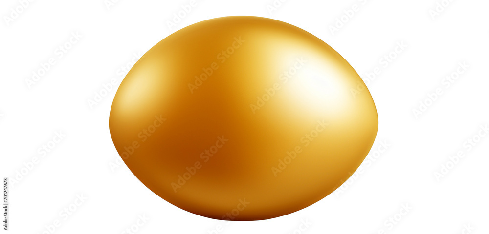 golden egg isolated on transparent background	