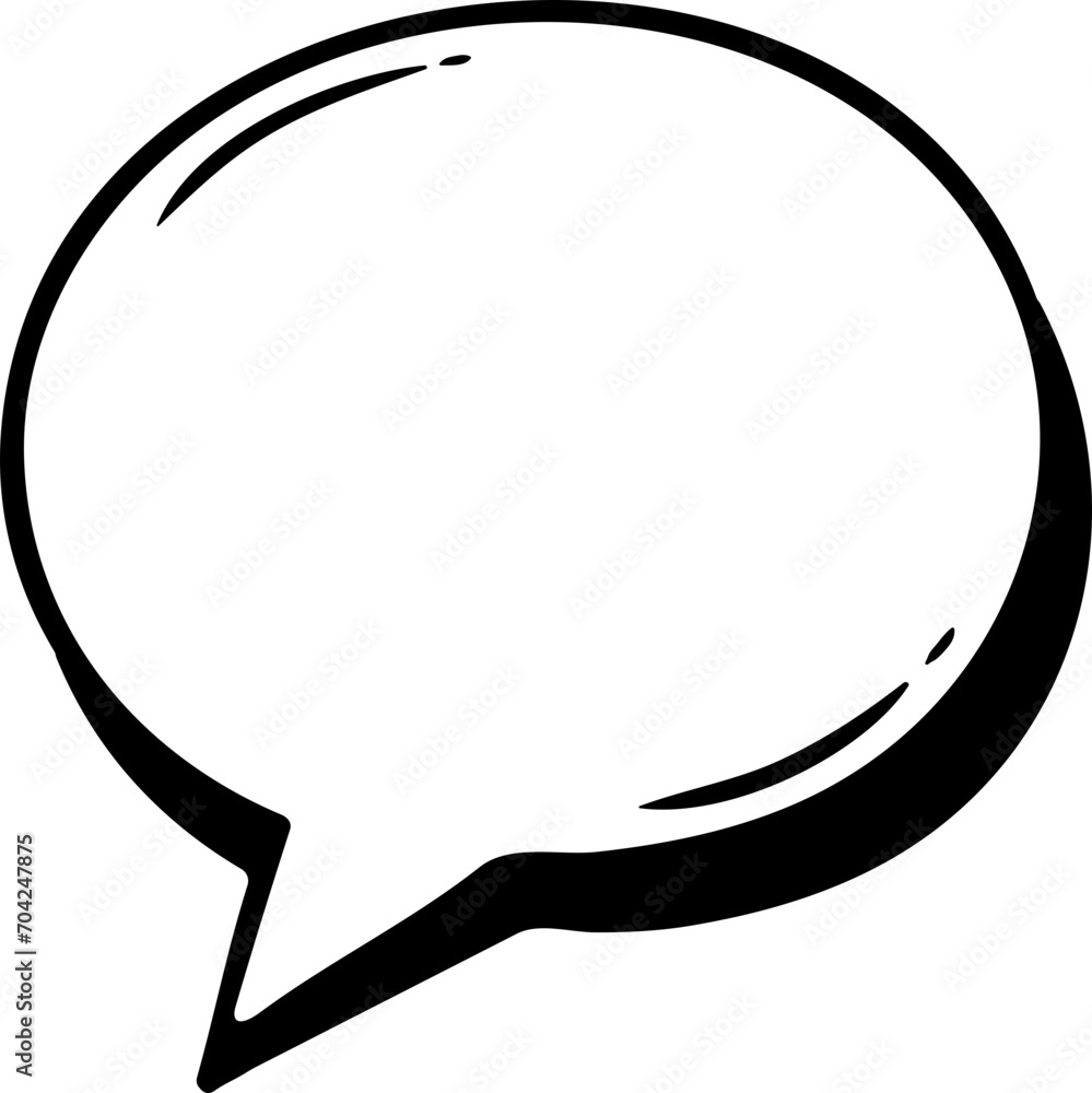 Doodle Round Speech Bubble Doodle Round Speech Bubble