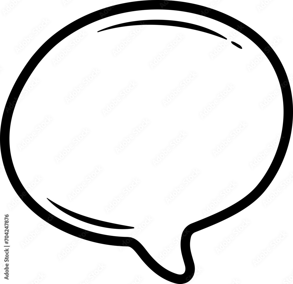 Doodle Round Speech Bubble Doodle Round Speech Bubble