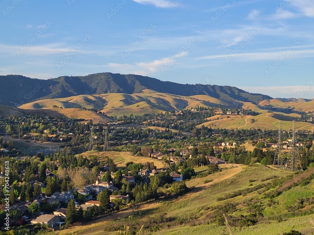 Views from the East Bay hills in the spring near San Francisco, California