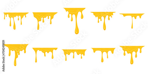 Dripping Liquid Vector Set