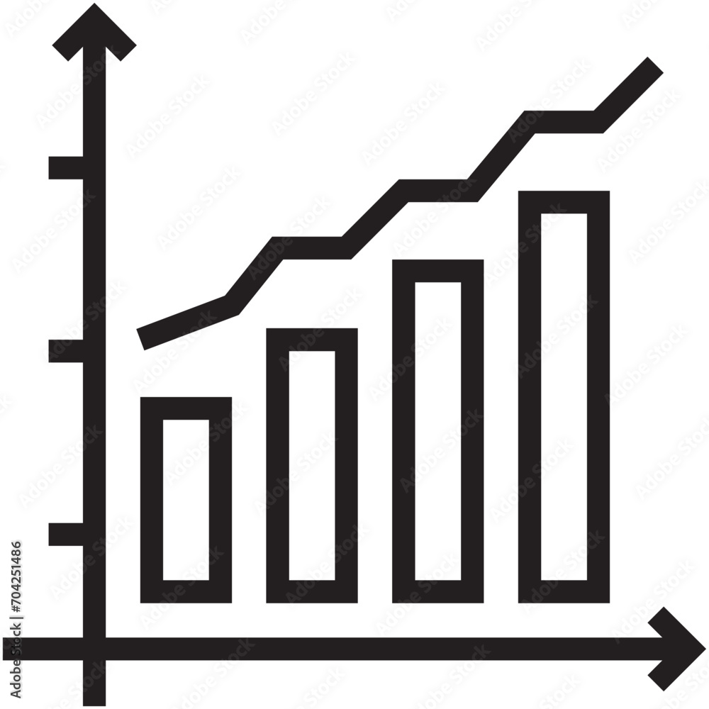 Growth Chart Vector Icon Growth Chart Vector Icon
