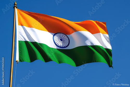 indian flag, waving indian flag, republic day, independence day, Generative AI