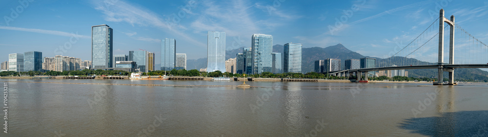 Financial Center City Skyline, Fuzhou City, Fujian Province, China