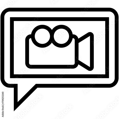 Video Message Vector Icon