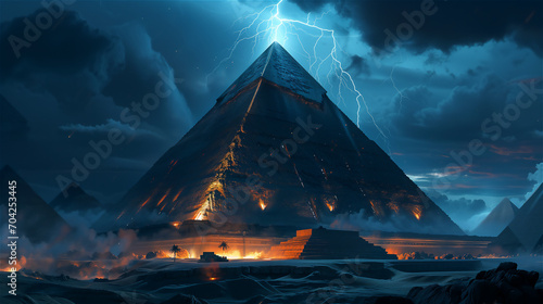 Pyramid of Giza as a power conduitof an ancient alien technology