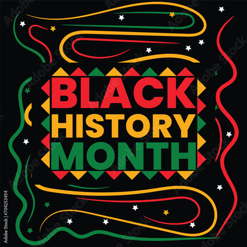 Unique Black History Month Background Poster Pattern 