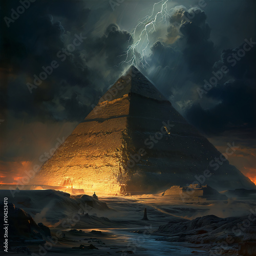 Pyramid of Giza as a power conduitof an ancient alien technology