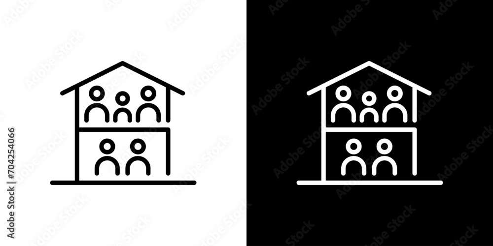二世帯住宅アイコン 二世帯住宅アイコン