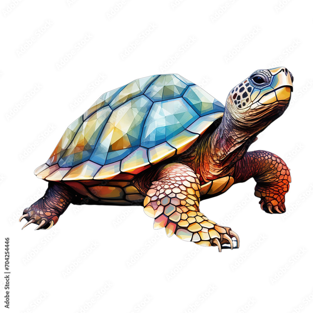 Obraz premium Isolated turtle illustrated in watercolor