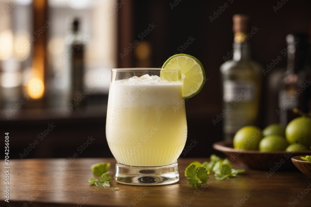 glass of lemonade (Pisco Sour) glass of lemonade (Pisco Sour)