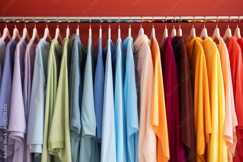 Color clothes in wardrobe Color clothes in wardrobe